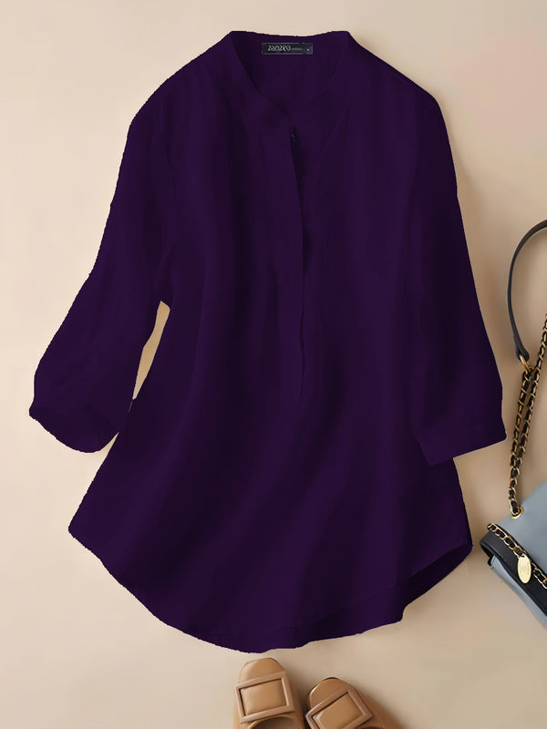 WOMEN FASHION TUNIC PURPLE