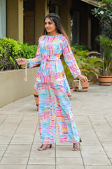 FLORAL PRINTED TOP AND PLAZZO