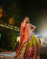 Gujarati Singer Kinjal Dave Heavy Real Mirror Work Ghagra Choli For Navratri