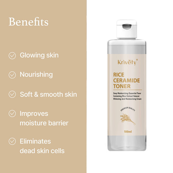 Rice Toner - Hydrating Korean Skincare for Glowing, Smooth, Radiant Skin- 100 ml (Pack of 3)