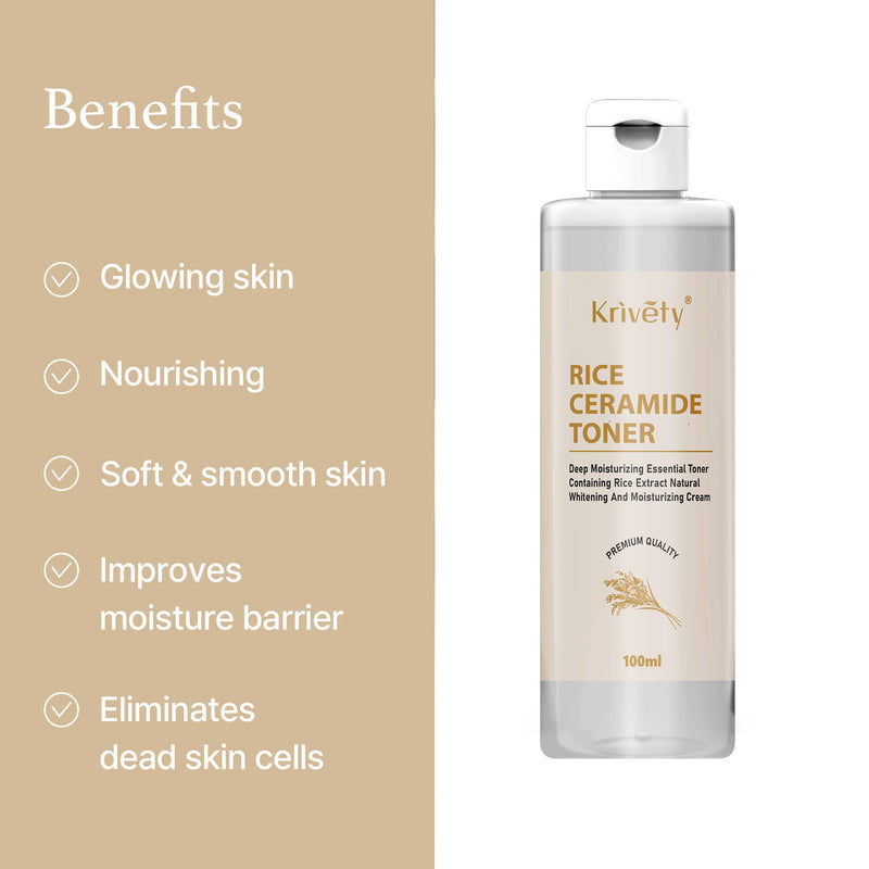 Rice Toner - Hydrating Korean Skincare for Glowing, Smooth, Radiant Skin- 100 ml (Pack of 3)