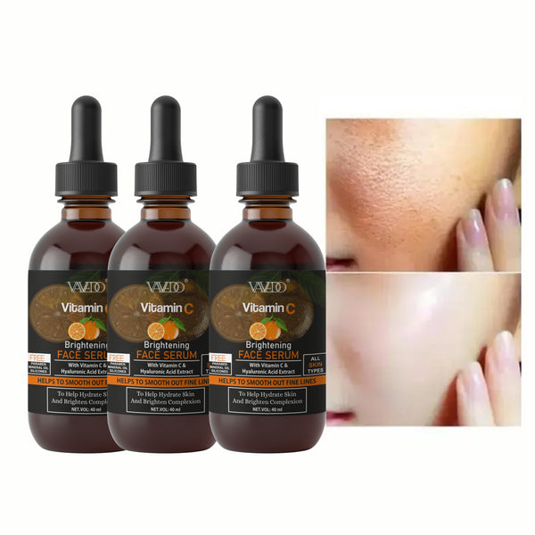 Vitamin C Serum For Glowing Skin | Face Serum added Blueberry Fruit Extract & Hyaluronic Acid | Fades Dark Spots | For Uneven & Dull Skin |Men & Women | 30ml (Pack of 3)