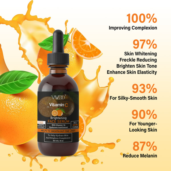 Vitamin C Serum For Glowing Skin | Face Serum added Blueberry Fruit Extract & Hyaluronic Acid | Fades Dark Spots | For Uneven & Dull Skin |Men & Women | 30ml (Pack of 3)